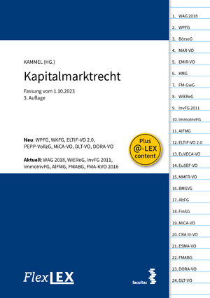 Buchcover FlexLex Kapitalmarktrecht  | EAN 9783990713075 | ISBN 3-99071-307-8 | ISBN 978-3-99071-307-5
