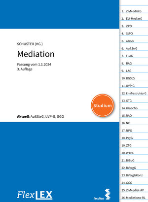 Buchcover FlexLex Mediation | Studium  | EAN 9783990713112 | ISBN 3-99071-311-6 | ISBN 978-3-99071-311-2