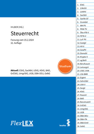 Buchcover FlexLex Steuerrecht | Studium  | EAN 9783990713365 | ISBN 3-99071-336-1 | ISBN 978-3-99071-336-5