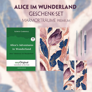 Buchcover Alice im Wunderland Geschenkset (Softcover + Audio-Online) + Marmorträume Premium | Lewis Carroll | EAN 9783991128274 | ISBN 3-99112-827-6 | ISBN 978-3-99112-827-4