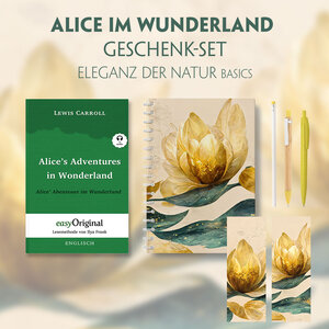 Buchcover Alice im Wunderland Geschenkset (Hardcover + Audio-Online) + Eleganz der Natur Schreibset Basics | Lewis Carroll | EAN 9783991128281 | ISBN 3-99112-828-4 | ISBN 978-3-99112-828-1