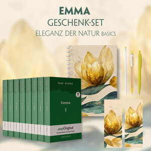 Buchcover Emma Geschenkset - 8 Bücher (Softcover + Audio-Online) + Eleganz der Natur Schreibset Basics | Jane Austen | EAN 9783991128526 | ISBN 3-99112-852-7 | ISBN 978-3-99112-852-6