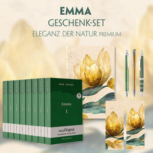Buchcover Emma Geschenkset - 8 Bücher (Softcover + Audio-Online) + Eleganz der Natur Schreibset Premium | Jane Austen | EAN 9783991128533 | ISBN 3-99112-853-5 | ISBN 978-3-99112-853-3