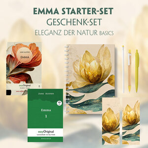 Buchcover Emma Starter-Paket Geschenkset 2 Bücher (mit Audio-Online) + Eleganz der Natur Schreibset Basics | Jane Austen | EAN 9783991129042 | ISBN 3-99112-904-3 | ISBN 978-3-99112-904-2