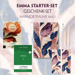 Buchcover Emma Starter-Paket Geschenkset 2 Bücher (mit Audio-Online) + Marmorträume Schreibset Basics | Jane Austen | EAN 9783991129066 | ISBN 3-99112-906-X | ISBN 978-3-99112-906-6