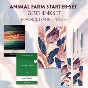 Buchcover Animal Farm Starter-Paket Geschenkset 2 Bücher (mit Audio-Online) + Marmorträume Schreibset Premium | George Orwell | EAN 9783991129158 | ISBN 3-99112-915-9 | ISBN 978-3-99112-915-8