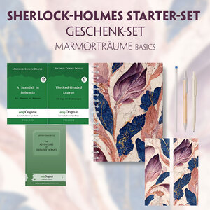Buchcover The Adventures of Sherlock Holmes Starter-Paket Geschenkset (mit Audio-Online) + Marmorträume Schreibset Basics | Arthur Conan Doyle | EAN 9783991129226 | ISBN 3-99112-922-1 | ISBN 978-3-99112-922-6