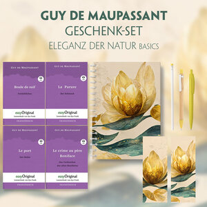 Buchcover Guy de Maupassant Geschenkset - 4 Bücher (mit Audio-Online) + Eleganz der Natur Schreibset Basics | Guy de Maupassant | EAN 9783991129523 | ISBN 3-99112-952-3 | ISBN 978-3-99112-952-3