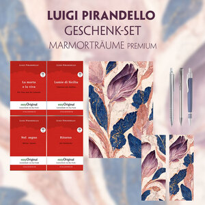 Buchcover Luigi Pirandello Geschenkset - 4 Bücher (mit Audio-Online) + Marmorträume Schreibset Premium | Luigi Pirandello | EAN 9783991129912 | ISBN 3-99112-991-4 | ISBN 978-3-99112-991-2
