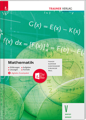 Buchcover Mathematik V BAFEP/BASOP - Erklärungen, Aufgaben, Lösungen, Formeln + digitales Zusatzpaket | Friedrich Tinhof | EAN 9783991133148 | ISBN 3-99113-314-8 | ISBN 978-3-99113-314-8