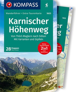 Buchcover KOMPASS Wanderführer Karnischer Höhenweg, Von Thörl-Maglern nach Sillian, Mit Varianten und Gipfeln, 28 Etappen | Mark Zahel | EAN 9783991213024 | ISBN 3-99121-302-8 | ISBN 978-3-99121-302-4