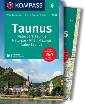 Buchcover KOMPASS Wanderführer Taunus, Naturpark Taunus, Naturpark Rhein-Taunus, Lahn-Taunus, 60 Touren mit Extra-Tourenkarte | Norbert Forsch | EAN 9783991216124 | ISBN 3-99121-612-4 | ISBN 978-3-99121-612-4