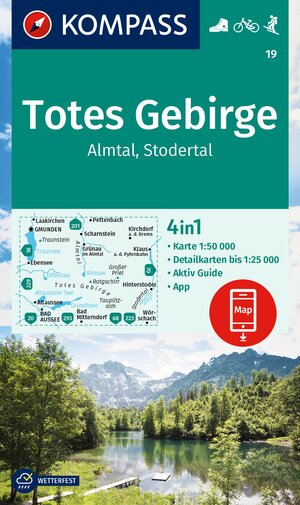 Buchcover KOMPASS Wanderkarte 19 Totes Gebirge, Almtal, Stodertal 1:50.000  | EAN 9783991540762 | ISBN 3-99154-076-2 | ISBN 978-3-99154-076-2