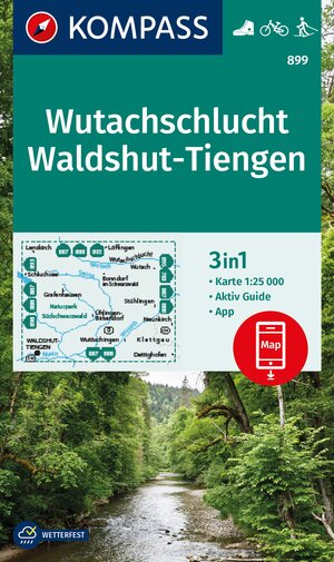 Buchcover KOMPASS Wanderkarte 899 Wutachschlucht, Waldshut-Tiengen 1:25.000  | EAN 9783991540922 | ISBN 3-99154-092-4 | ISBN 978-3-99154-092-2