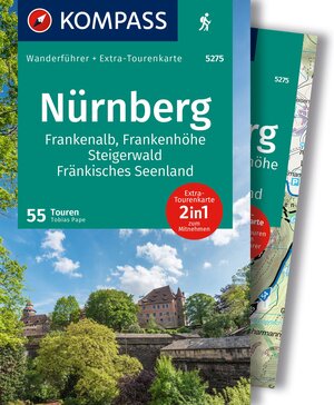Buchcover KOMPASS Wanderführer Nürnberg, Frankenalb, Frankenhöhe, Steigerwald, Fränkisches Seenland, 55 Touren mit Extra-Tourenkarte  | EAN 9783991541325 | ISBN 3-99154-132-7 | ISBN 978-3-99154-132-5