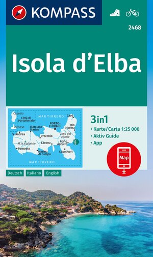Buchcover KOMPASS Wanderkarte 2468 Isola d' Elba 1:25.000  | EAN 9783991541844 | ISBN 3-99154-184-X | ISBN 978-3-99154-184-4