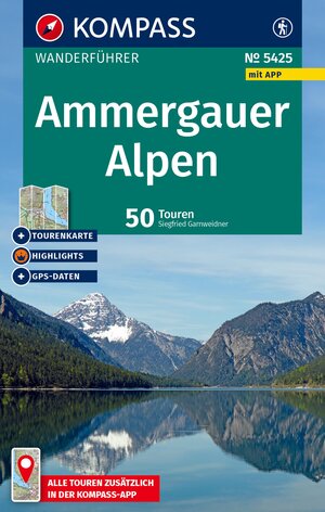 Buchcover KOMPASS Wanderführer Ammergauer Alpen, 50 Touren mit Extra-Tourenkarte | Siegfried Garnweidner | EAN 9783991543855 | ISBN 3-99154-385-0 | ISBN 978-3-99154-385-5