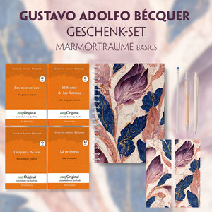 Buchcover Gustavo Adolfo Bécquer Geschenkset - 4 Bücher (mit Audio-Online) + Marmorträume Schreibset Basics | Gustavo Adolfo Bécquer | EAN 9783991680062 | ISBN 3-99168-006-8 | ISBN 978-3-99168-006-2