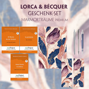 Buchcover Lorca & Bécquer Geschenkset - 3 Bücher (mit Audio-Online) + Marmorträume Schreibset Premium | Federico García Lorca | EAN 9783991680154 | ISBN 3-99168-015-7 | ISBN 978-3-99168-015-4