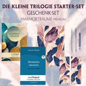 Buchcover Die Kleine Trilogie Starter-Paket Geschenkset - 2 Bücher (mit Audio-Online) + Marmorträume Schreibset Premium | Anton Pawlowitsch Tschechow | EAN 9783991680796 | ISBN 3-99168-079-3 | ISBN 978-3-99168-079-6
