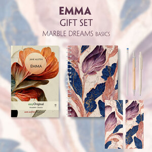 Buchcover Emma (with audio-online) Readable Classics Geschenkset + Marmorträume Schreibset Basics | Jane Austen | EAN 9783991680826 | ISBN 3-99168-082-3 | ISBN 978-3-99168-082-6