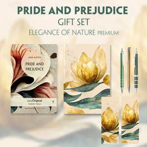 Buchcover Pride and Prejudice (with audio-online) Readable Classics Geschenkset + Eleganz der Natur Schreibset Premium | Jane Austen | EAN 9783991680857 | ISBN 3-99168-085-8 | ISBN 978-3-99168-085-7