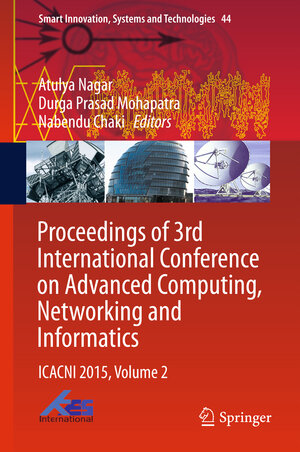 Buchcover Proceedings of 3rd International Conference on Advanced Computing, Networking and Informatics | EAN 9788132225287 | ISBN 81-322-2528-7 | ISBN 978-81-322-2528-7