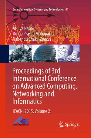 Buchcover Proceedings of 3rd International Conference on Advanced Computing, Networking and Informatics | EAN 9788132234609 | ISBN 81-322-3460-X | ISBN 978-81-322-3460-9
