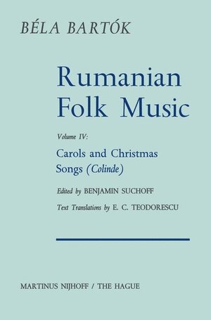 Buchcover Rumanian Folk Music | Bela Bartok | EAN 9789024717378 | ISBN 90-247-1737-X | ISBN 978-90-247-1737-8