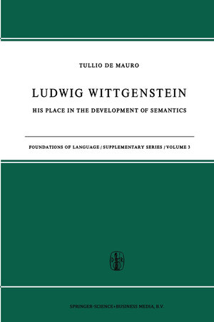Buchcover Ludwig Wittgenstein | T. De Mauro | EAN 9789027700292 | ISBN 90-277-0029-X | ISBN 978-90-277-0029-2