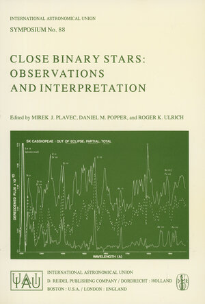 Buchcover Close Binary Stars: Observations and Interpretation | M.J. Plavec | EAN 9789027711168 | ISBN 90-277-1116-X | ISBN 978-90-277-1116-8