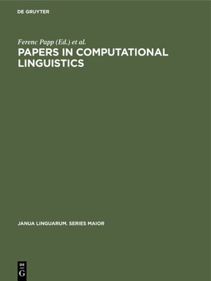 Buchcover Papers in Computational Linguistics  | EAN 9789027932853 | ISBN 90-279-3285-9 | ISBN 978-90-279-3285-3