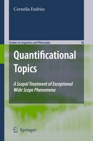 Buchcover Quantificational Topics | Cornelia Ebert | EAN 9789048123032 | ISBN 90-481-2303-8 | ISBN 978-90-481-2303-2
