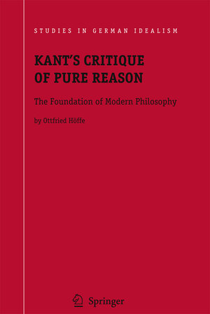 Buchcover Kant's Critique of Pure Reason | Otfried Höffe | EAN 9789048127221 | ISBN 90-481-2722-X | ISBN 978-90-481-2722-1