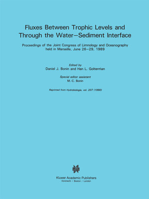 Buchcover Fluxes between Trophic Levels and through the Water-Sediment Interface | M.-C. Bonin | EAN 9789048140787 | ISBN 90-481-4078-1 | ISBN 978-90-481-4078-7
