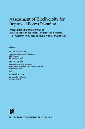 Buchcover Assessment of Biodiversity for Improved Forest Planning  | EAN 9789048149629 | ISBN 90-481-4962-2 | ISBN 978-90-481-4962-9