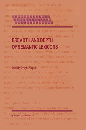 Buchcover Breadth and Depth of Semantic Lexicons | EAN 9789048153473 | ISBN 90-481-5347-6 | ISBN 978-90-481-5347-3