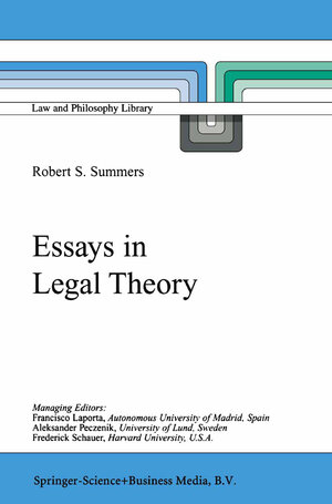 Buchcover Essays in Legal Theory | Robert Summers | EAN 9789048154814 | ISBN 90-481-5481-2 | ISBN 978-90-481-5481-4