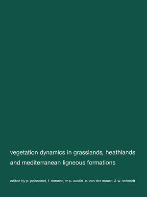 Buchcover Vegetation dynamics in grasslans, heathlands and mediterranean ligneous formations | P. Poissonet | EAN 9789061936367 | ISBN 90-6193-636-5 | ISBN 978-90-6193-636-7