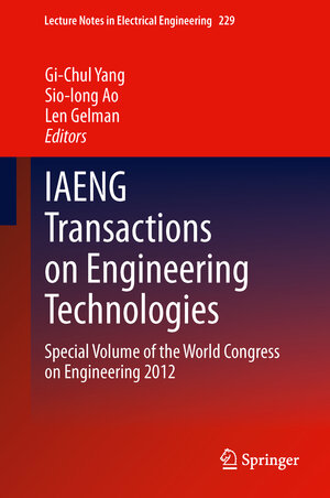 Buchcover IAENG Transactions on Engineering Technologies | EAN 9789400761896 | ISBN 94-007-6189-9 | ISBN 978-94-007-6189-6