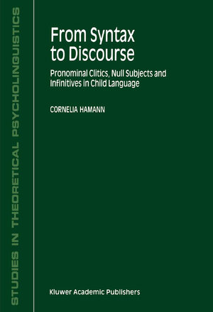 Buchcover From Syntax to Discourse | C. Hamann | EAN 9789401004329 | ISBN 94-010-0432-3 | ISBN 978-94-010-0432-9