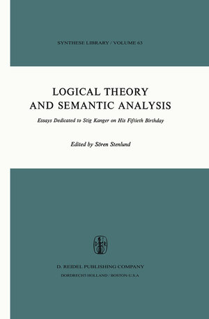 Buchcover Logical Theory and Semantic Analysis  | EAN 9789401021937 | ISBN 94-010-2193-7 | ISBN 978-94-010-2193-7