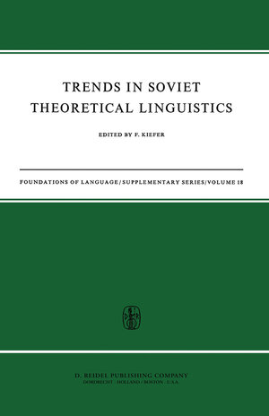 Buchcover Trends in Soviet Theoretical Linguistics | EAN 9789401025362 | ISBN 94-010-2536-3 | ISBN 978-94-010-2536-2
