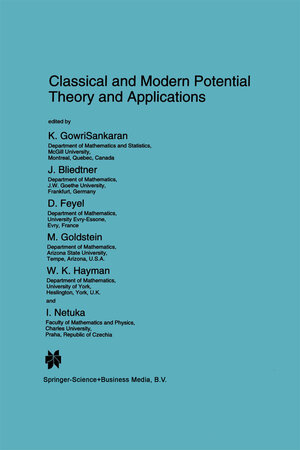 Buchcover Classical and Modern Potential Theory and Applications | EAN 9789401044981 | ISBN 94-010-4498-8 | ISBN 978-94-010-4498-1