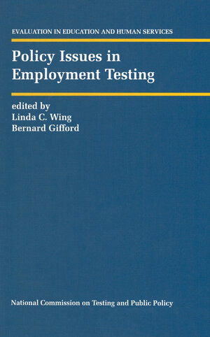 Buchcover Policy Issues in Employment Testing  | EAN 9789401049764 | ISBN 94-010-4976-9 | ISBN 978-94-010-4976-4