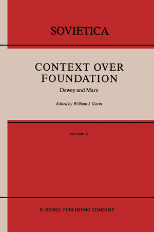 Buchcover Context Over Foundation | EAN 9789401078085 | ISBN 94-010-7808-4 | ISBN 978-94-010-7808-5