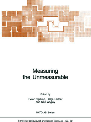 Buchcover Measuring the Unmeasurable  | EAN 9789401087476 | ISBN 94-010-8747-4 | ISBN 978-94-010-8747-6