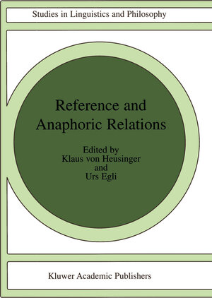 Buchcover Reference and Anaphoric Relations  | EAN 9789401139472 | ISBN 94-011-3947-4 | ISBN 978-94-011-3947-2