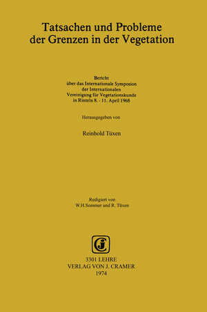 Buchcover Tatsachen und Probleme der Grenzen in der Vegetation  | EAN 9789401175968 | ISBN 94-011-7596-9 | ISBN 978-94-011-7596-8