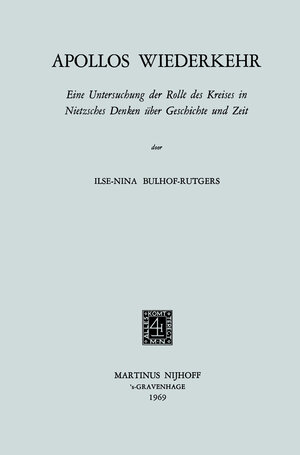 Buchcover Apollos Wiederkehr | Ilse-Nina Bulhof-Rutgers | EAN 9789401181860 | ISBN 94-011-8186-1 | ISBN 978-94-011-8186-0